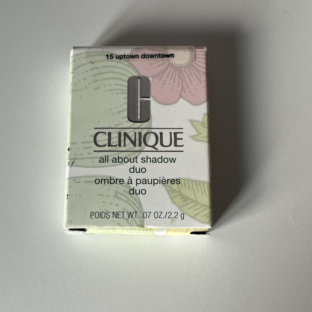 New in Box Clinique All About Shadow duo #15 Uptown Downtown 2.2g No Brush